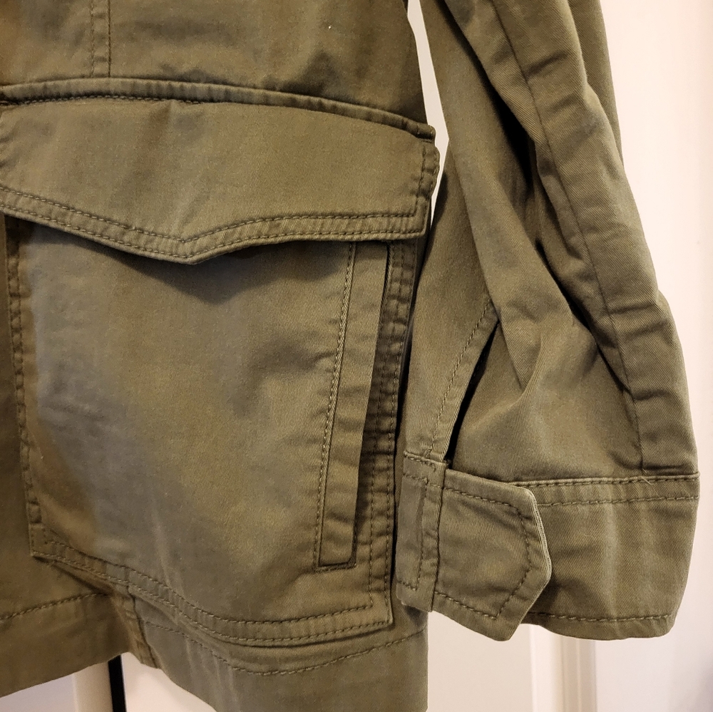 Banana Republic army green flight utility jacket size Large - Picture 5 of 6